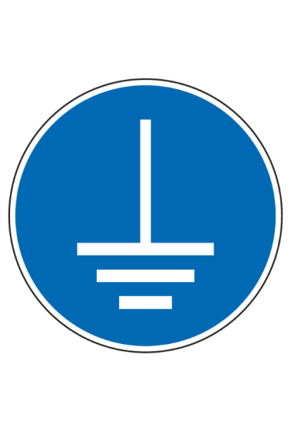 Panneau mise à la terre obligatoire - M005