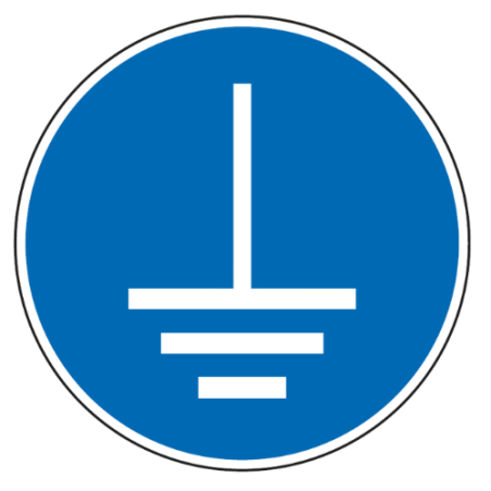 Panneau mise à la terre obligatoire - M005