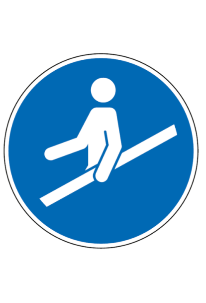 Panneau utilisation de la main courante obligatoire - M012