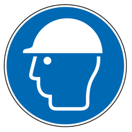 Panneau casque de protection obligatoire - M014