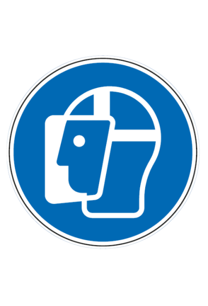 Panneau visière de protection obligatoire - M013