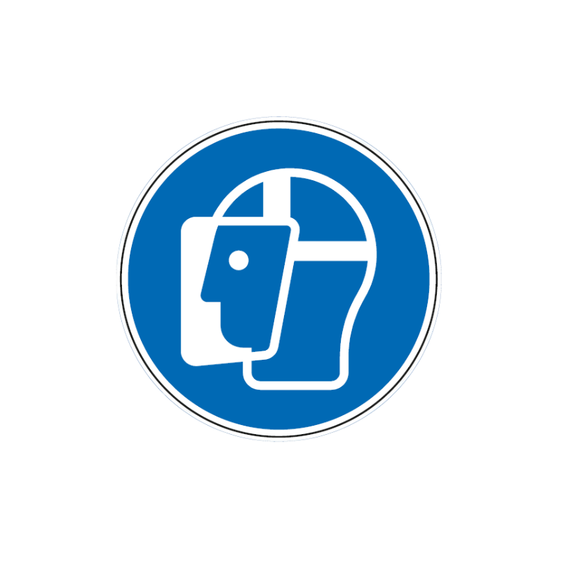 Panneau visière de protection obligatoire - M013