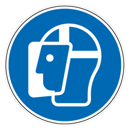 Panneau visière de protection obligatoire - M013