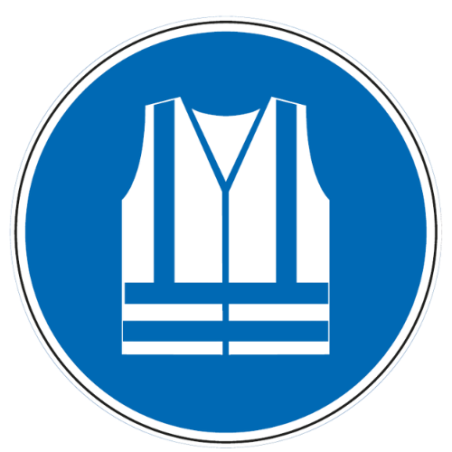 Panneau port de vêtements à haute visibilité obligatoire - M015