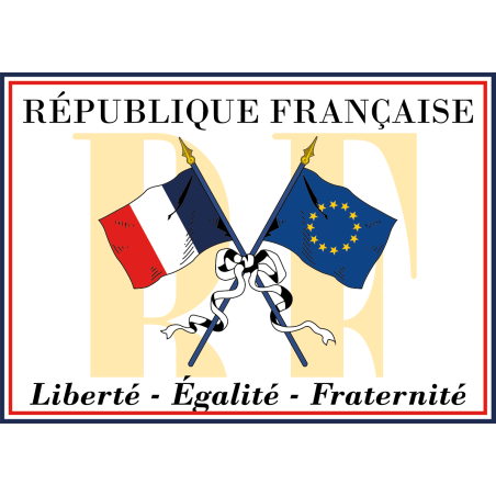 Plaque de façade - Modèle Drapeaux France Europe