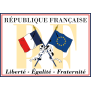 Plaque de façade - Modèle Drapeaux France Europe