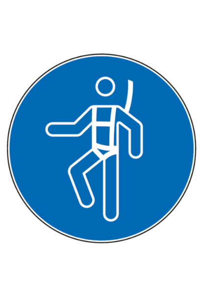 Panneau harnais de sécurité obligatoire - M018