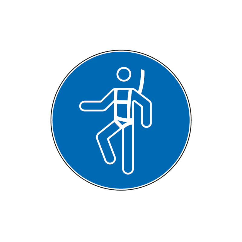 Panneau harnais de sécurité obligatoire - M018