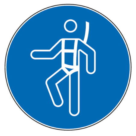 Panneau harnais de sécurité obligatoire - M018