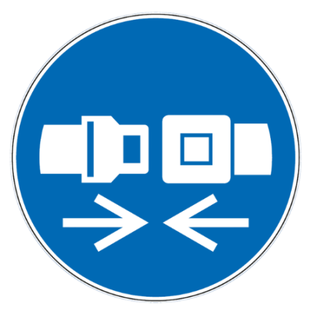 Panneau attachez la ceinture de sécurité - M020