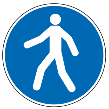 Panneau passage piéton obligatoire - M024