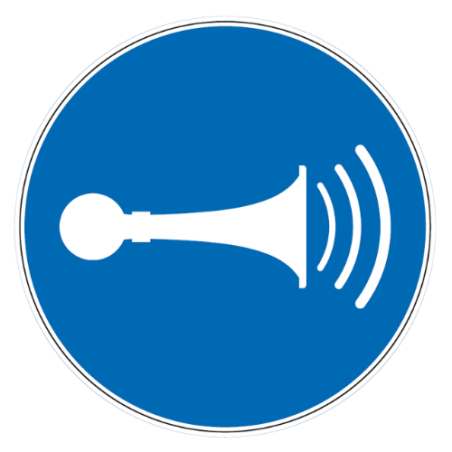 Panneau utiliser le klaxon - M029