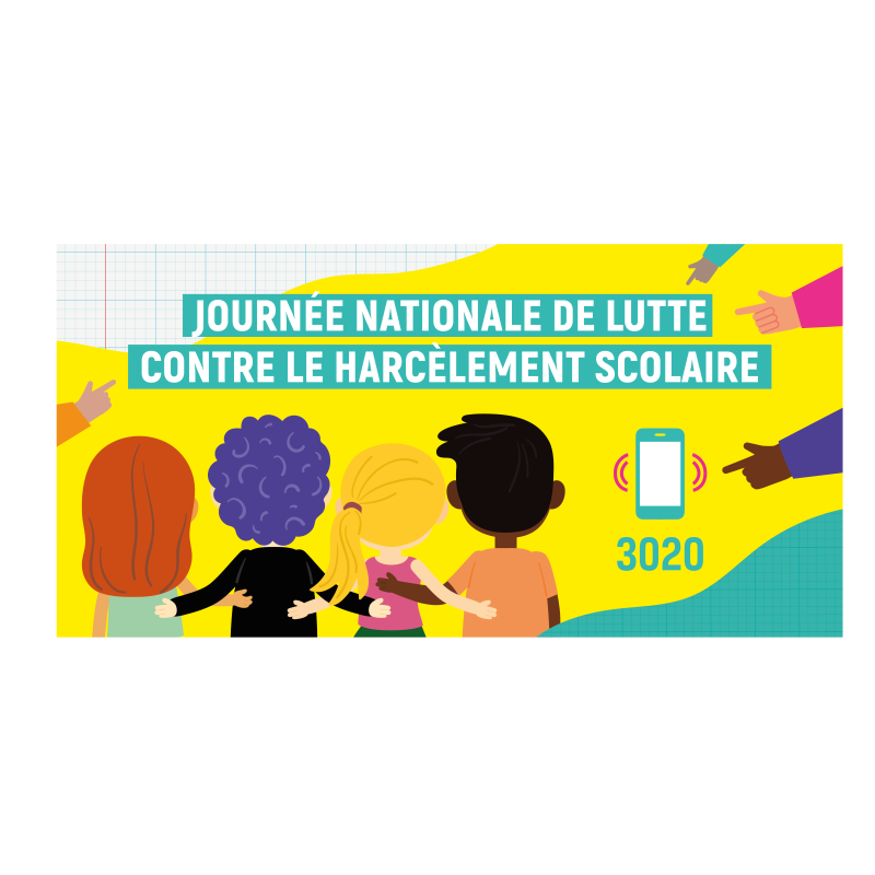 Banderole lutte contre le harcèlement scolaire en PVC