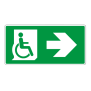 Panneau sortie handicapés flèche à droite - E026.FD