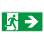 Panneau sortie de secours flèche à droite - E002.FD