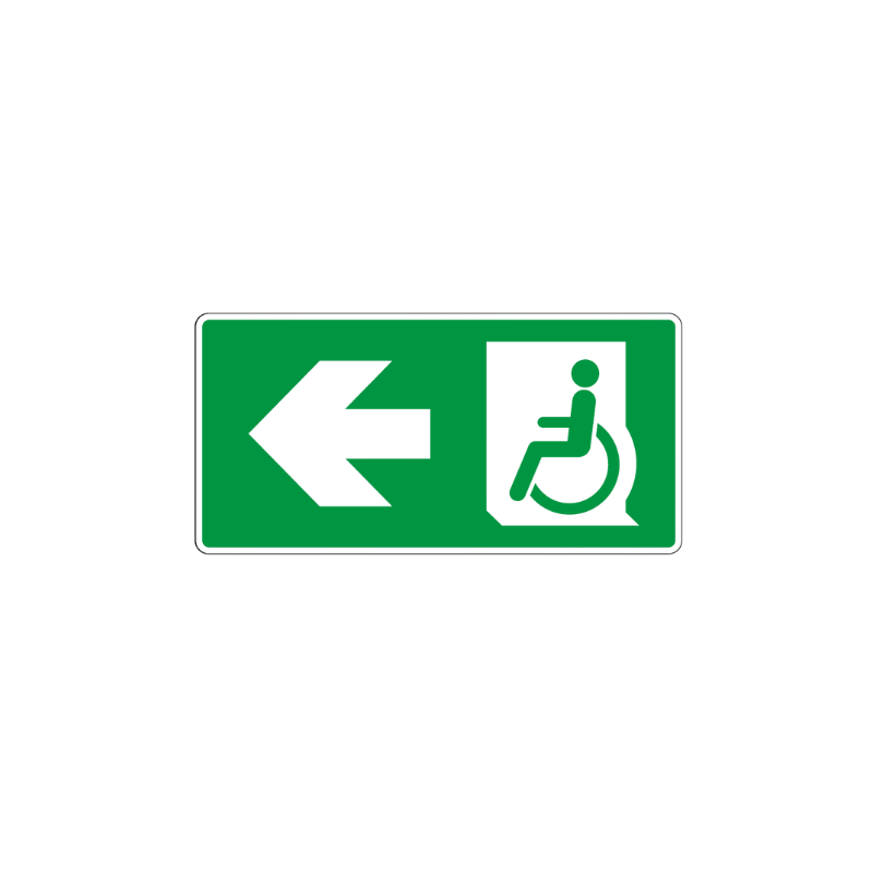 Panneau sortie handicapés flèche à droite - E026.FD
