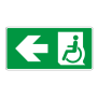 Panneau sortie handicapés flèche à droite - E026.FD