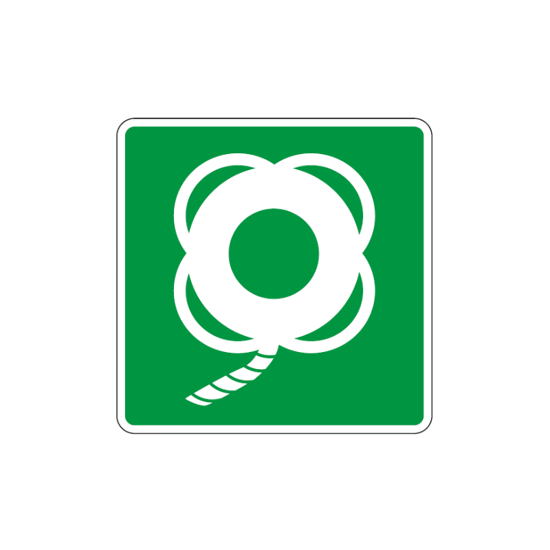 Panneau bouée de sauvetage avec filin - E041