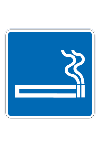 Panneau d'indication - Zone fumeur