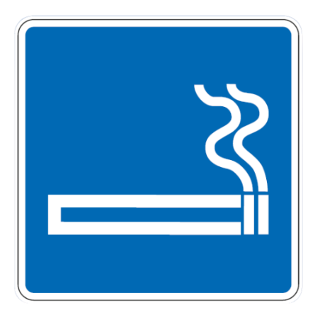 Panneau d'indication - Zone fumeur