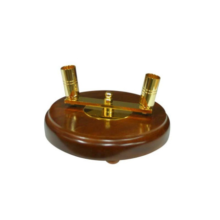 Pied en bois et laiton - plusieurs places (trous)