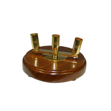 Pied en bois et laiton - plusieurs places (trous)