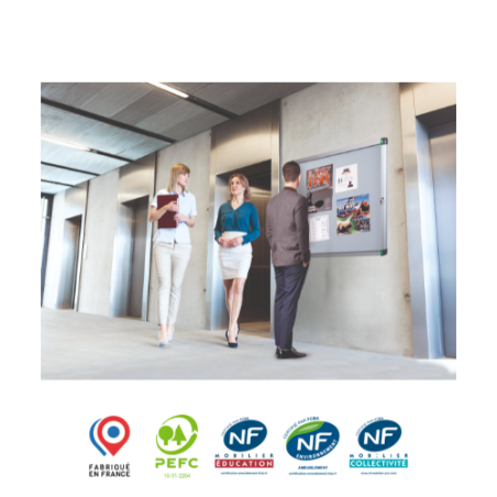 Vitrine d'affichage leaf intérieur à porte battante