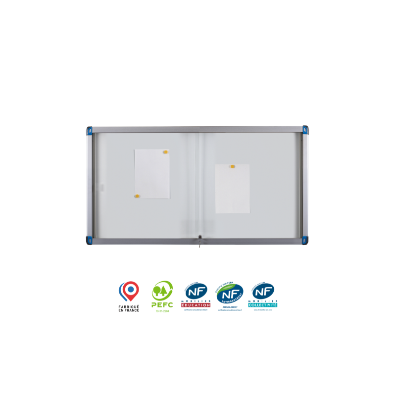 Vitrine d'affichage leaf intérieur à porte coulissantes