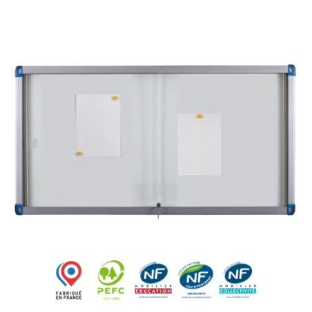 Vitrine d'affichage leaf intérieur à porte coulissantes