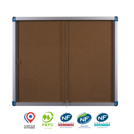 Vitrine d'affichage leaf intérieur à porte coulissantes