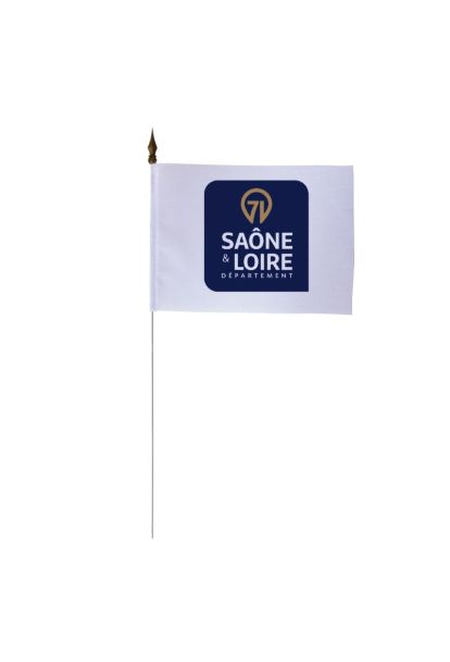 Drapeau de table du Conseil Départemental de Saône-et-Loire 10x15 cm