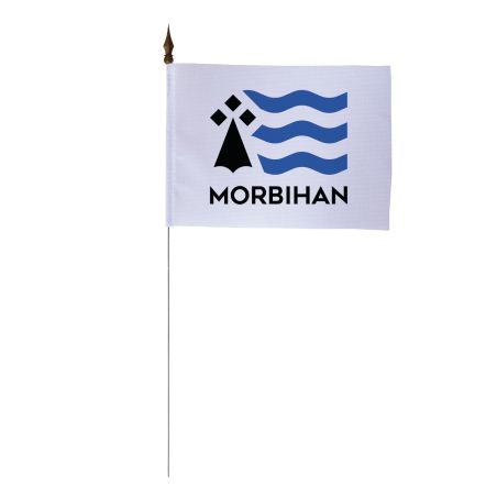 Drapeau de table du Conseil Départemental du Morbihan 10x15 cm