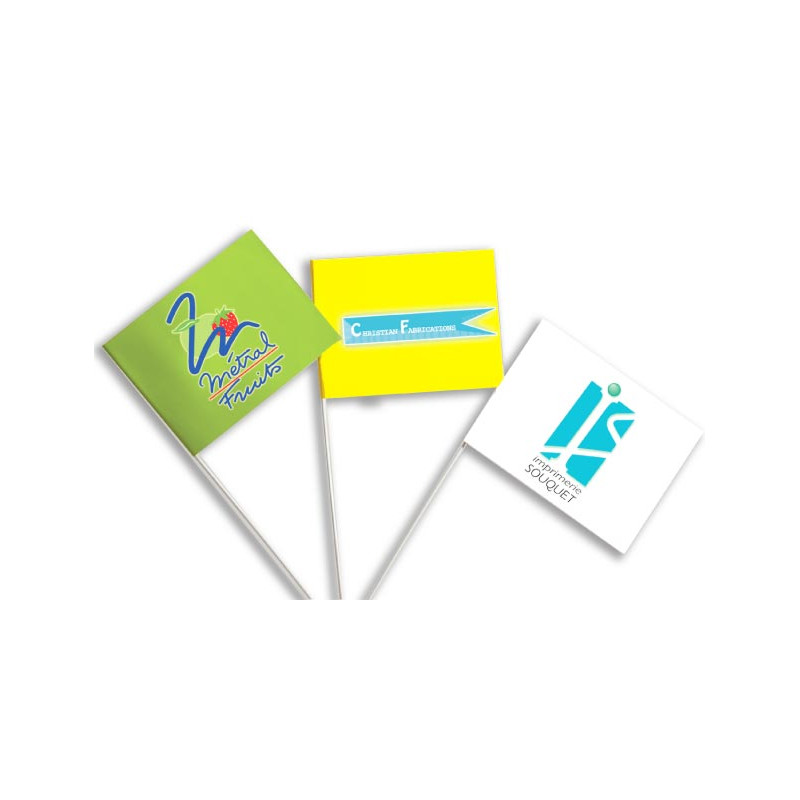 Drapeaux personnalisés à agiter en papier