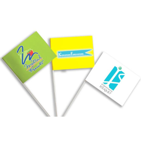 Drapeaux personnalisés à agiter en papier