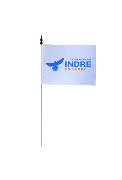 Drapeau de table du Conseil Départemental de l'Indre 10x15 cm 