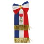 Cravate tricolore brodée