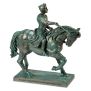 Buste en résine Jeanne d'Arc à cheval - Hauteur 26 cm