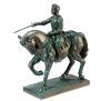Buste en résine Jeanne d'Arc à cheval - Hauteur 26 cm