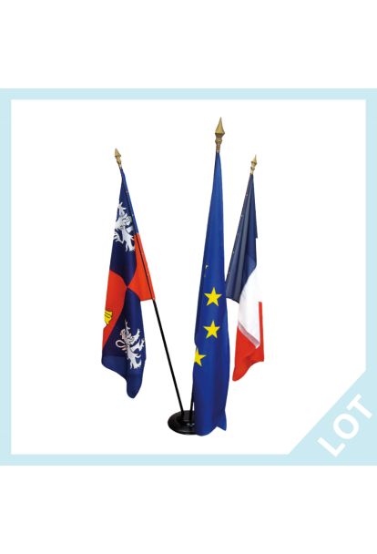 Lot de 3 drapeaux d'accueil