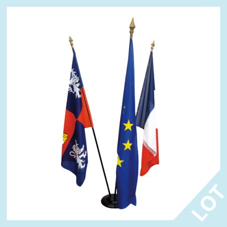 Lot de 3 drapeaux d'accueil