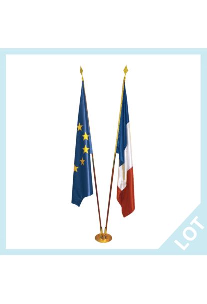 Lot de 2 drapeaux de prestiges