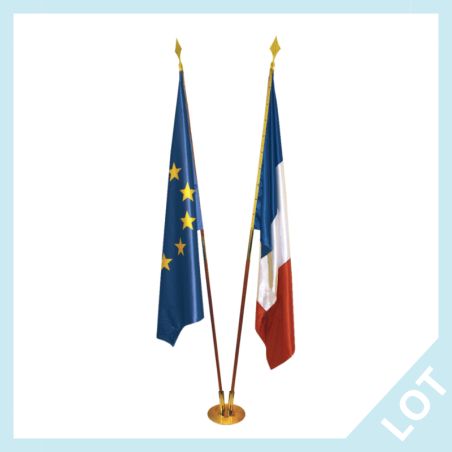 Lot de 2 drapeaux de prestiges