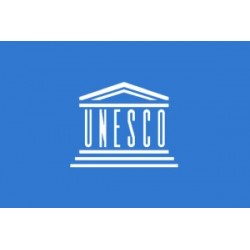 Drapeau de table Unesco 10 x 15 cm - Lot de 10