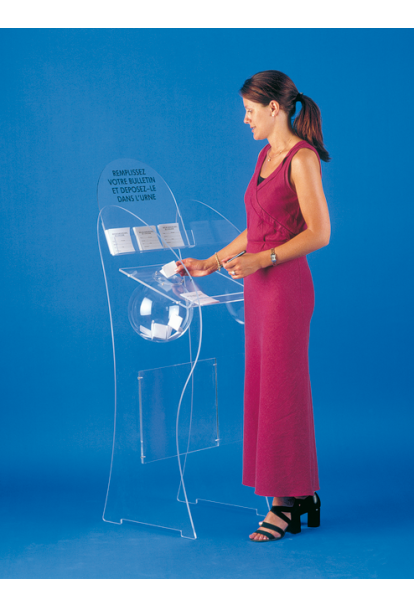 Borne jeux concours en plexiglass