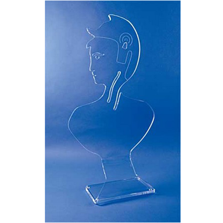 Buste en Plexiglas cristal à poser