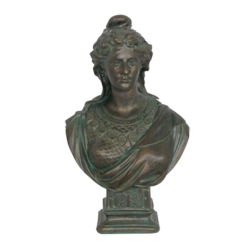 Buste de Marianne patine tradition bronze vert