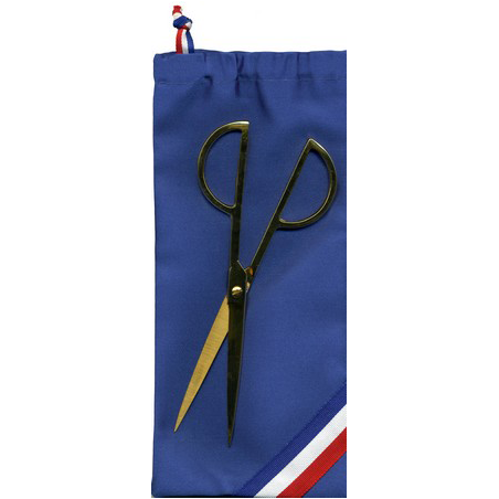 Housse bleue pour Ciseaux d'inauguration
