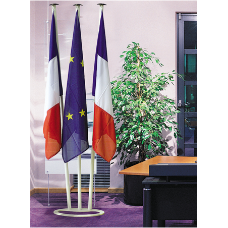 Pied drapeau ou mât 3 places