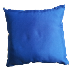 Coussin 30 x 30 cm en Satin Bleu