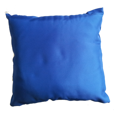Coussin 30 x 30 cm en Satin Bleu